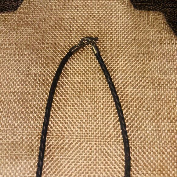 Seaglass Bottleneck Necklace 18” Length on Black Cord Beachy - Picture 4 of 5